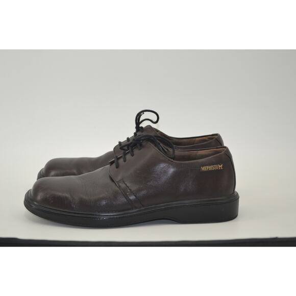 Mephisto Mens Dark Brown Dress Shoes Lace Up France Size 8 - Picture 14 of 14